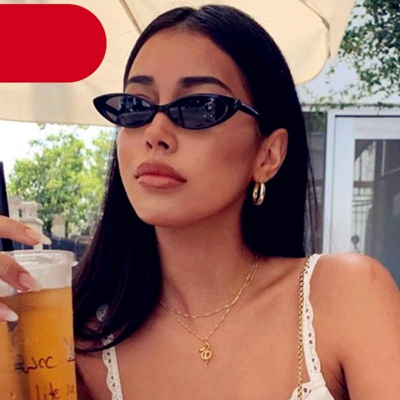 Cat Eye Sunglasses for Women Retro Narrow Pointy Cateye Cat Eye Sunglasses For Women Vintage Style Eyewear For Women/Men oval Sun Glasses For Female -sunglasses- Melted Glam LLC