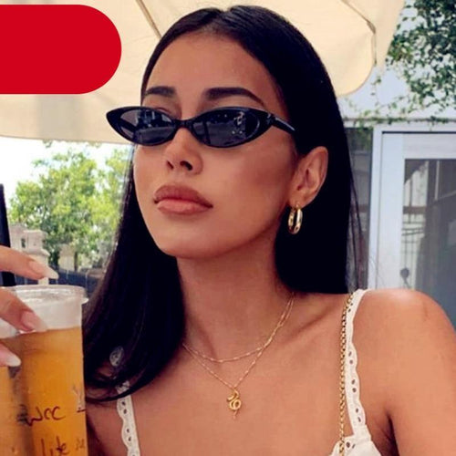 Cat Eye Sunglasses for Women Retro Narrow Pointy Cateye Cat Eye Sunglasses For Women Vintage Style Eyewear For Women/Men oval Sun Glasses For Female -sunglasses- Melted Glam LLC