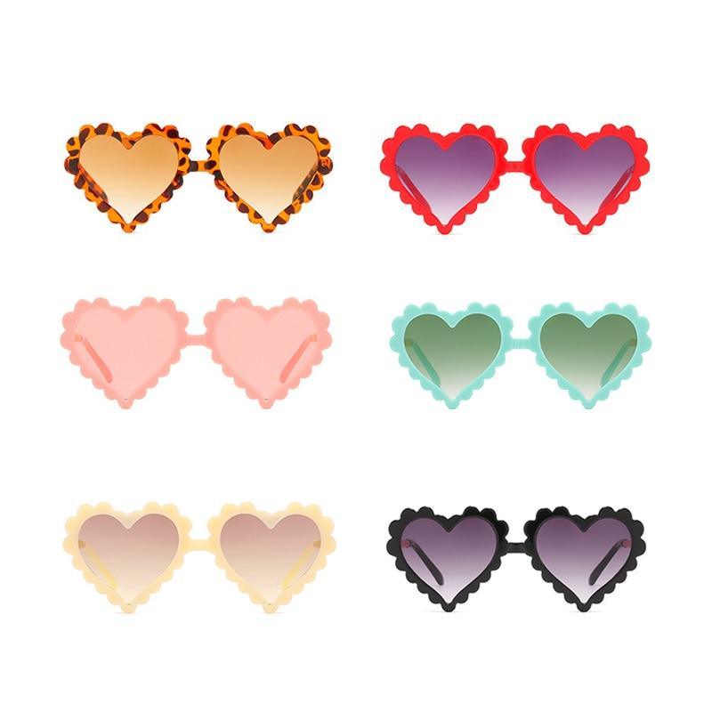 Classic Children's Fashionable Cute Heart-Shaped Sunglasses Designer Personalized Flower Love Baby Sunglasses Block 90% Of UVB and UVA Rays over sized heart shaped sunglasses -STS9NCFT3WEO- Melted Glam LLC