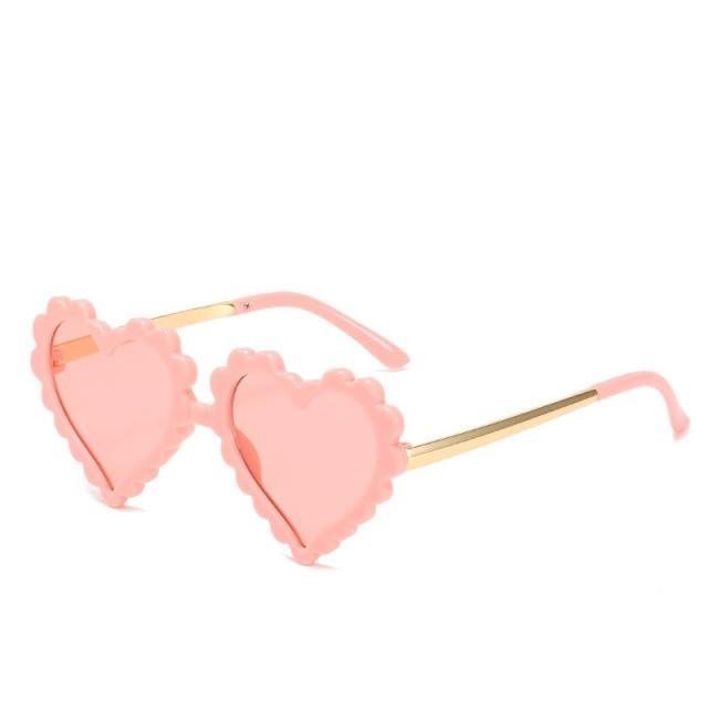 Classic Children's Fashionable Cute Heart-Shaped Sunglasses Designer Personalized Flower Love Baby Sunglasses Block 90% Of UVB and UVA Rays over sized heart shaped sunglasses -STS9NCFT3WEO- Melted Glam LLC
