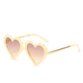 Classic Children's Fashionable Cute Heart-Shaped Sunglasses Designer Personalized Flower Love Baby Sunglasses Block 90% Of UVB and UVA Rays over sized heart shaped sunglasses -STS9NCFT3WEO- Melted Glam LLC