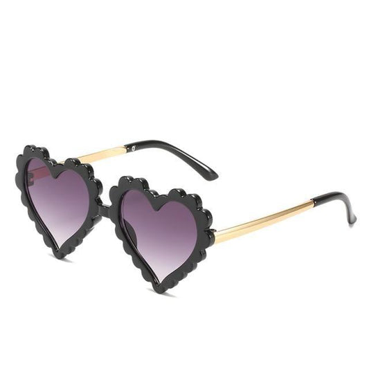 Classic Children's Fashionable Cute Heart-Shaped Sunglasses Designer Personalized Flower Love Baby Sunglasses Block 90% Of UVB and UVA Rays over sized heart shaped sunglasses -STS9NCFT3WEO- Melted Glam LLC