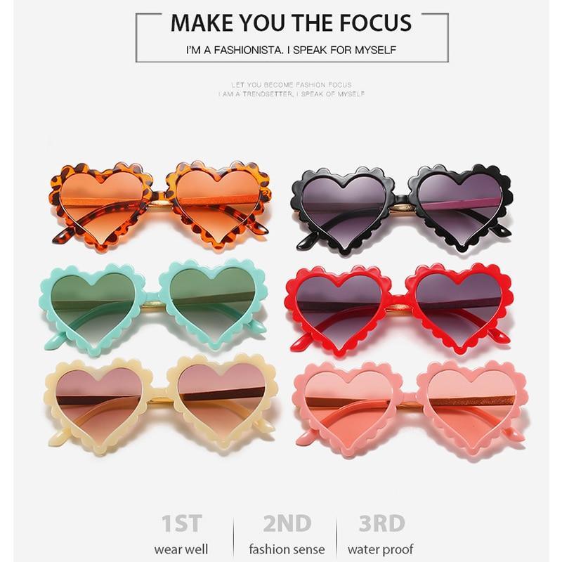 Classic Children's Fashionable Cute Heart-Shaped Sunglasses Designer Personalized Flower Love Baby Sunglasses Block 90% Of UVB and UVA Rays over sized heart shaped sunglasses -STS9NCFT3WEO- Melted Glam LLC