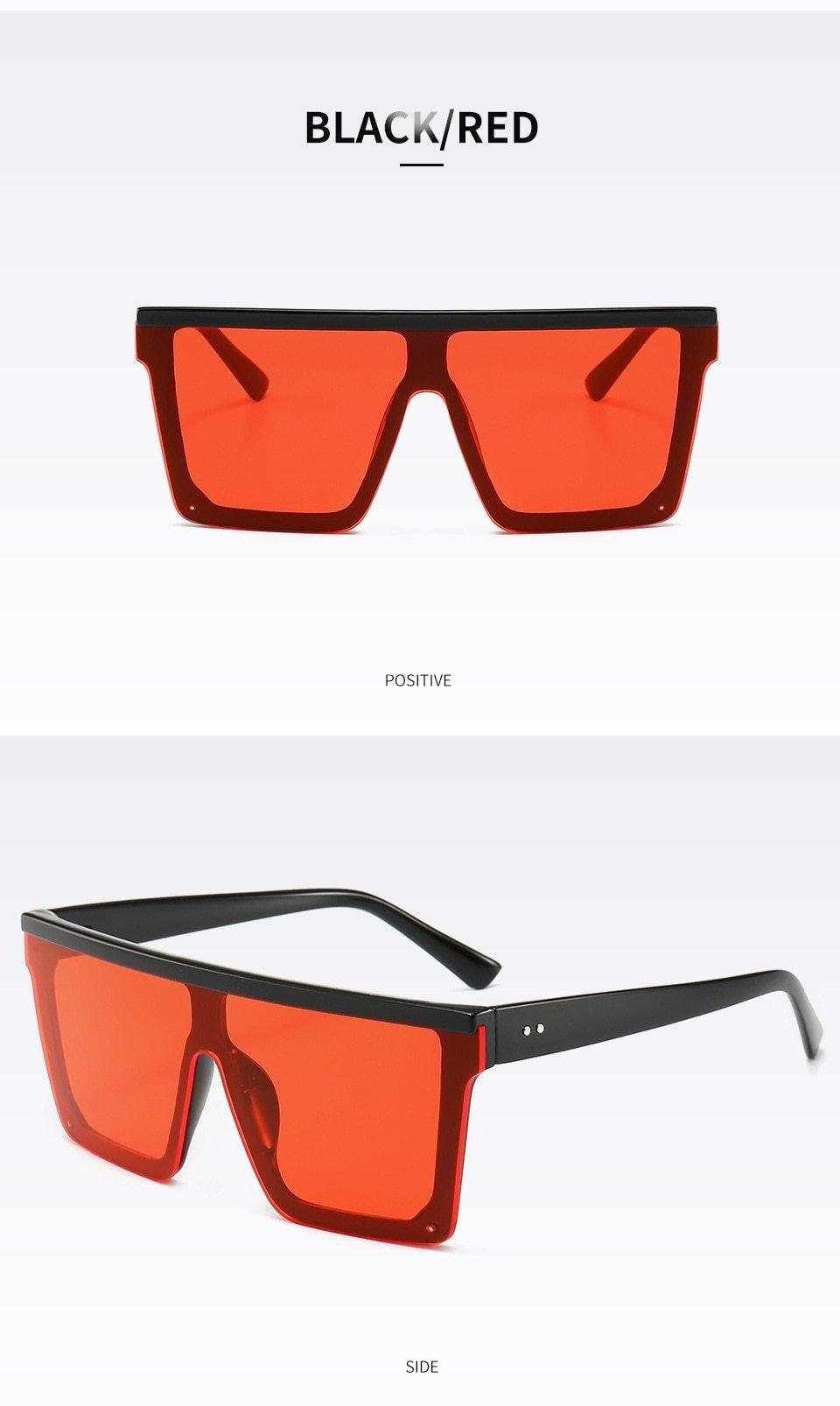 Classic Male Big Black Sunglasses For Men & Women New Fashionable Design New Mirror Pink Square Oversize Square Sunglasses for Women Men -sunglasses- Melted Glam LLC
