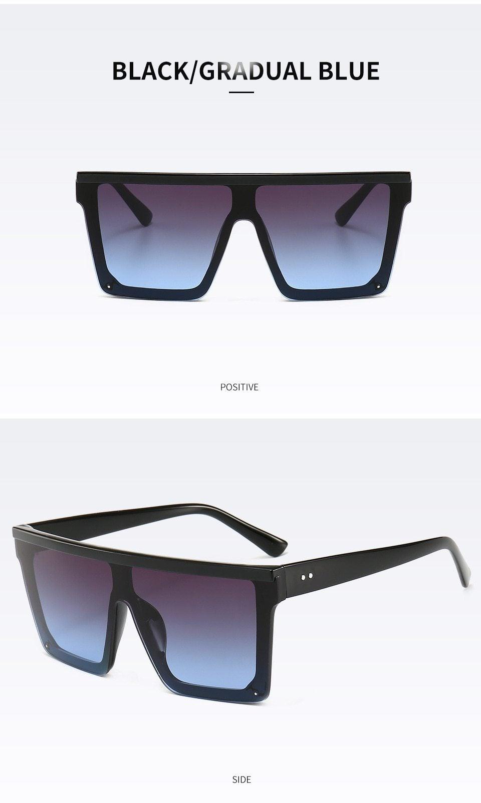Classic Male Big Black Sunglasses For Men & Women New Fashionable Design New Mirror Pink Square Oversize Square Sunglasses for Women Men -sunglasses- Melted Glam LLC