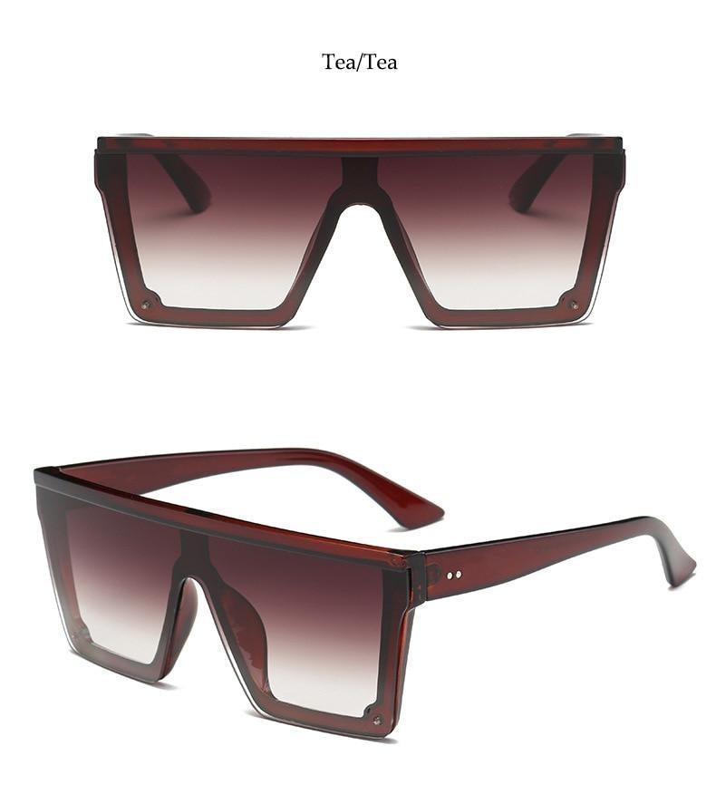 Classic Male Big Black Sunglasses For Men & Women New Fashionable Design New Mirror Pink Square Oversize Square Sunglasses for Women Men -sunglasses- Melted Glam LLC
