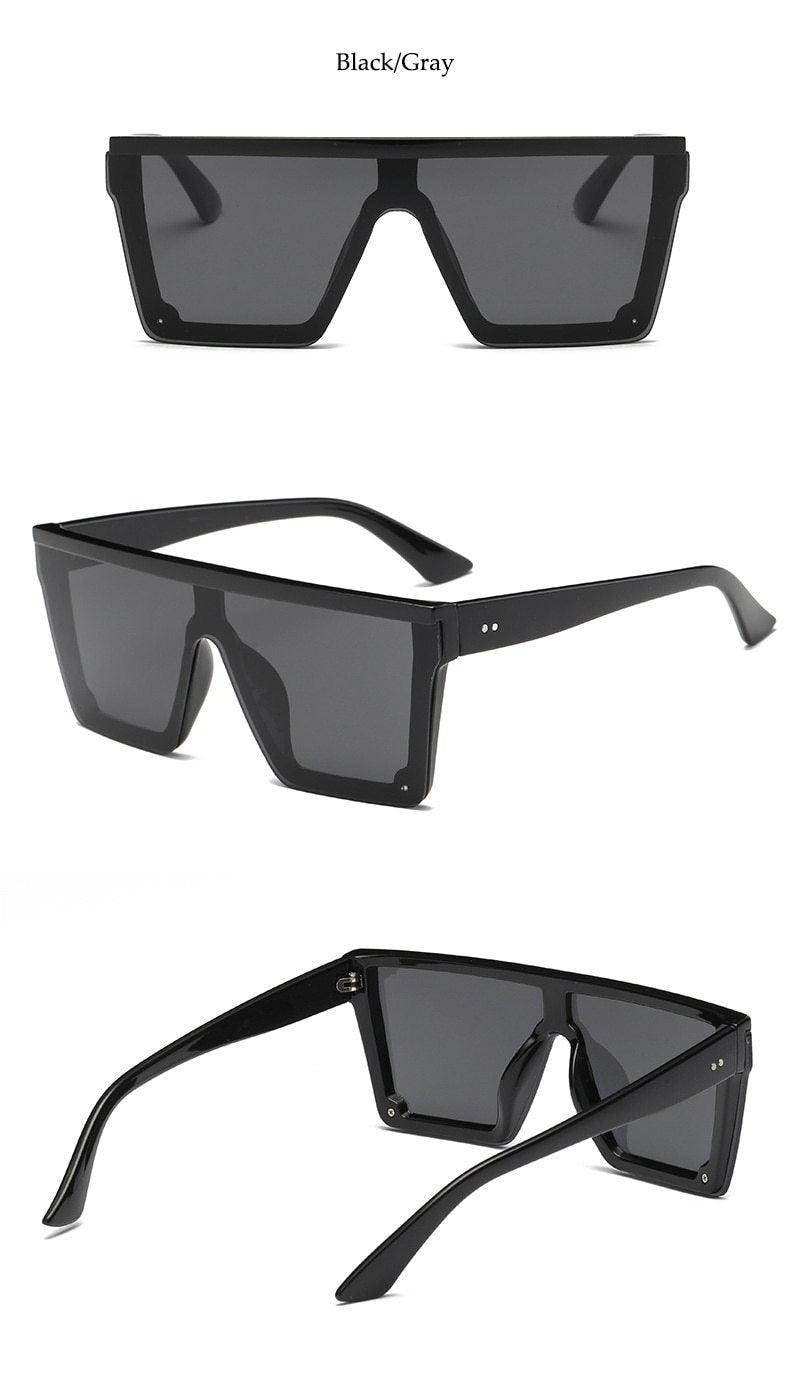 Classic Male Big Black Sunglasses For Men & Women New Fashionable Design New Mirror Pink Square Oversize Square Sunglasses for Women Men -sunglasses- Melted Glam LLC