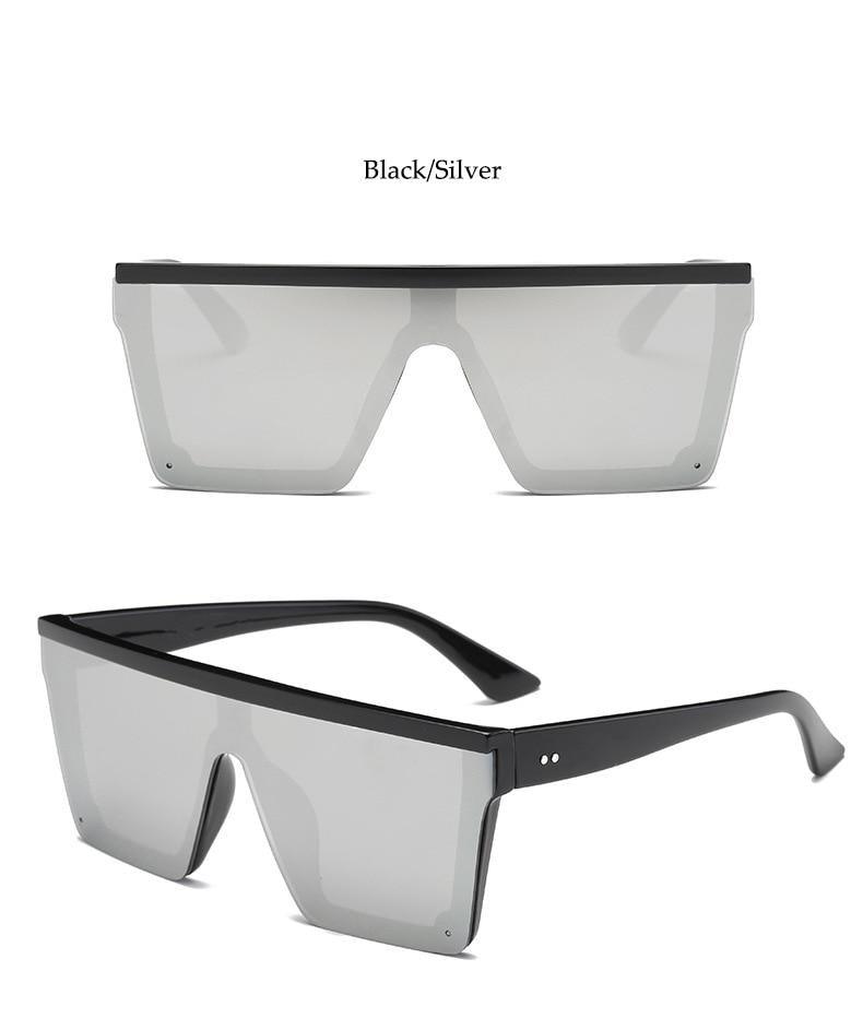 Classic Male Big Black Sunglasses For Men & Women New Fashionable Design New Mirror Pink Square Oversize Square Sunglasses for Women Men -sunglasses- Melted Glam LLC