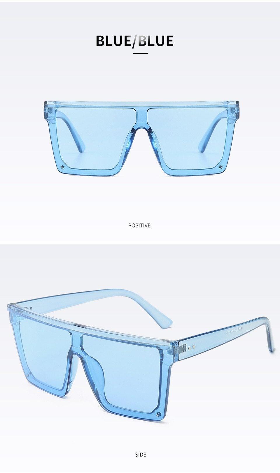 Classic Male Big Black Sunglasses For Men & Women New Fashionable Design New Mirror Pink Square Oversize Square Sunglasses for Women Men -sunglasses- Melted Glam LLC