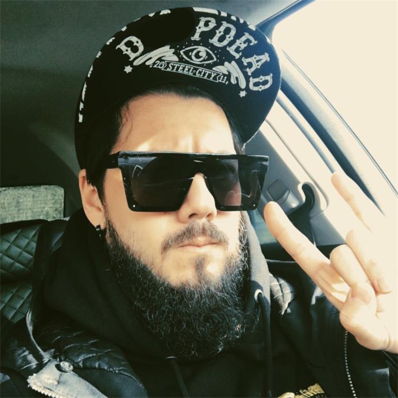 Classic Male Big Black Sunglasses For Men & Women New Fashionable Design New Mirror Pink Square Oversize Square Sunglasses for Women Men -sunglasses- Melted Glam LLC