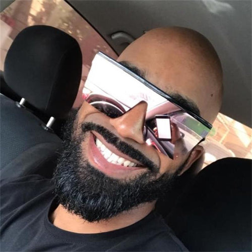 Classic Male Big Black Sunglasses For Men & Women New Fashionable Design New Mirror Pink Square Oversize Square Sunglasses for Women Men -sunglasses- Melted Glam LLC