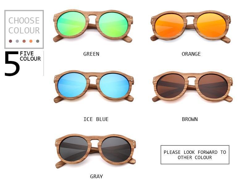 Classic Style Wood Retro Style Sunglasses For Men And Women Sunglasses Stylish New Frames Round Shape Sunglasses Frame Round Polarized -Sunglasses- Melted Glam LLC