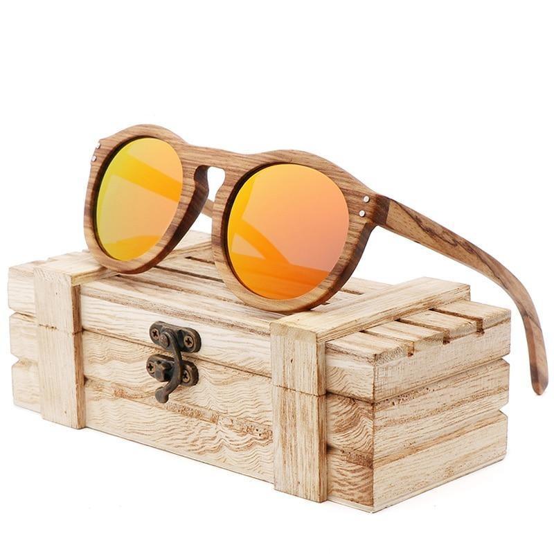 Classic Style Wood Retro Style Sunglasses For Men And Women Sunglasses Stylish New Frames Round Shape Sunglasses Frame Round Polarized -Sunglasses- Melted Glam LLC