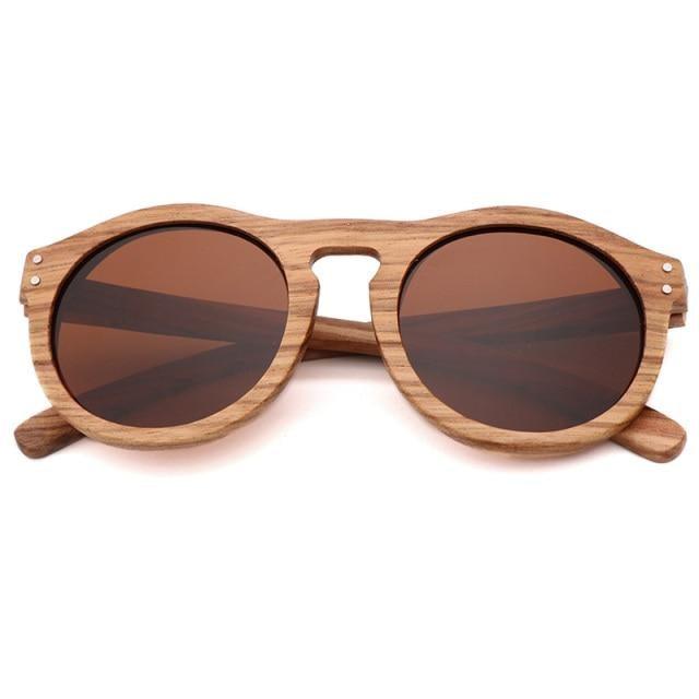 Classic Style Wood Retro Style Sunglasses For Men And Women Sunglasses Stylish New Frames Round Shape Sunglasses Frame Round Polarized -Sunglasses- Melted Glam LLC