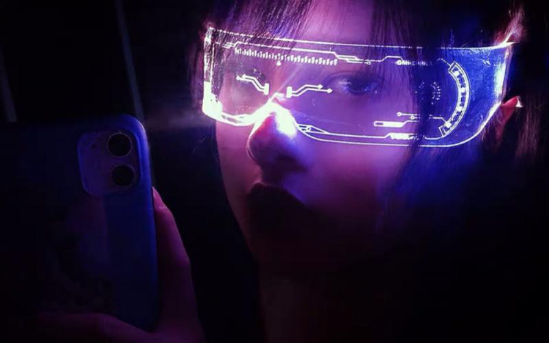 Colorful Luminous Popular Cycling Style Sunglasses For Men & Women New Futuristic Electronic Visor Glasses In Vintage Style Eyeglasses For Christmas Halloween Party -STS9NCM43WDLU- Melted Glam LLC