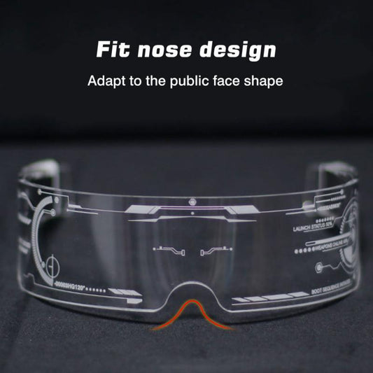 Colorful Luminous Popular Cycling Style Sunglasses For Men & Women New Futuristic Electronic Visor Glasses In Vintage Style Eyeglasses For Christmas Halloween Party -STS9NCM43WDLU- Melted Glam LLC