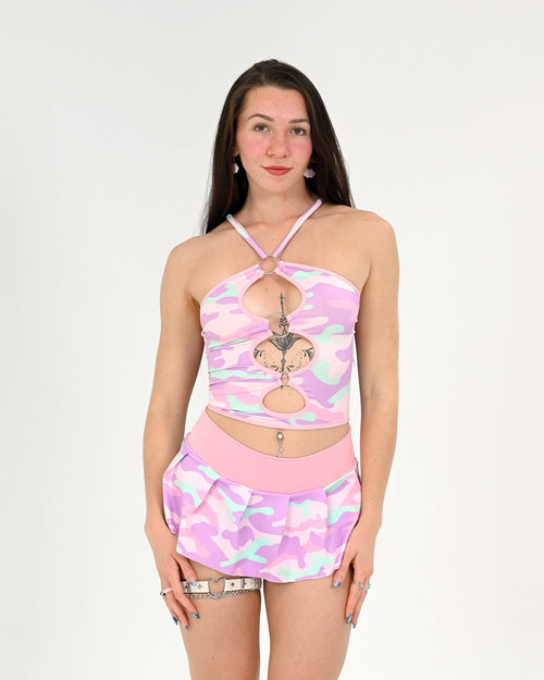 Cotton Candy Camo Crop Top -Crop Top- Melted Glam LLC