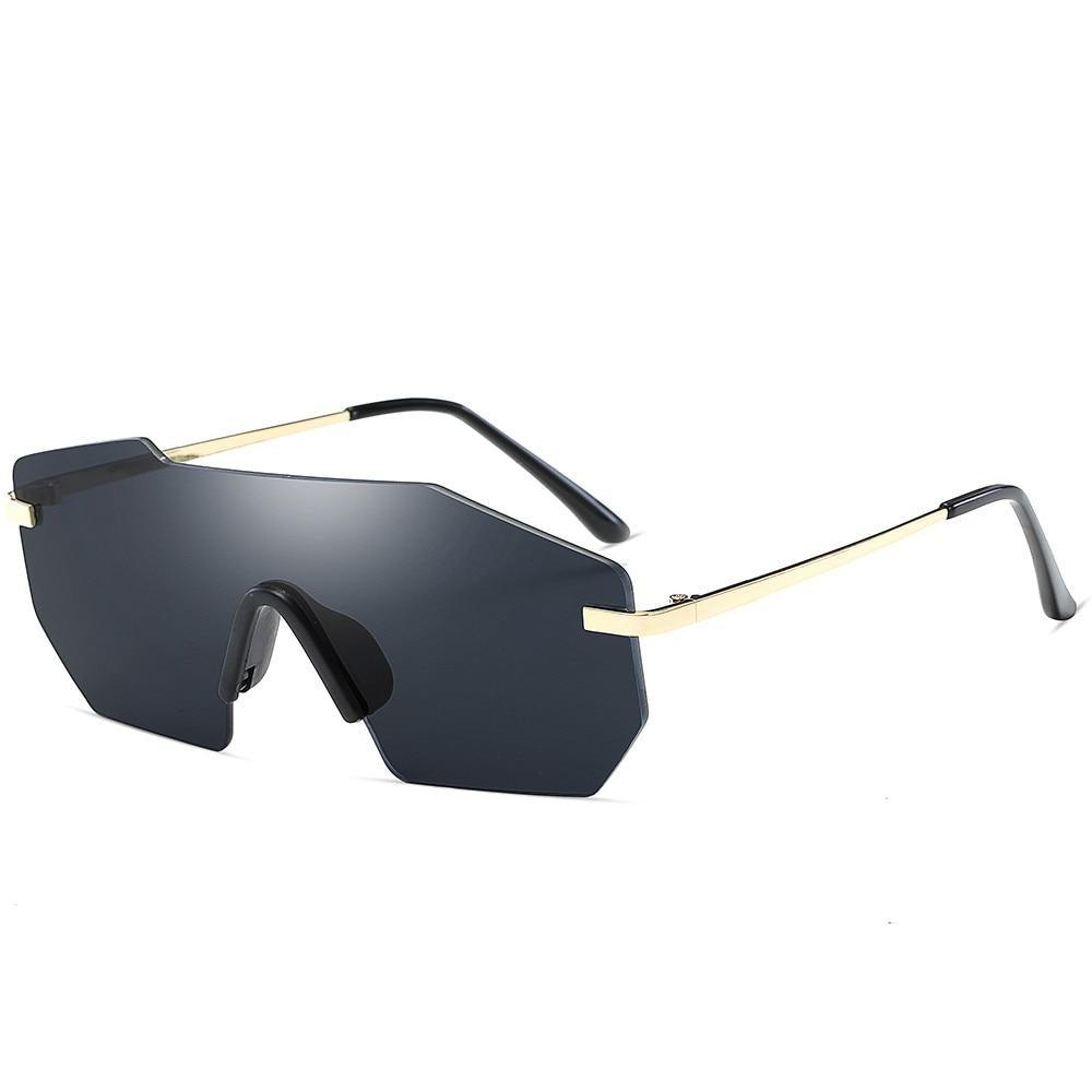 Cycling Glasseses Sports Sunglasses UV400 Protection Baseball Fishing Ski Running Go Unisex Polarized Rectangle Shape Sunglasses For Men & Women Retro Shape Mirror Frameless Glasses -Sunglasses- Melted Glam LLC