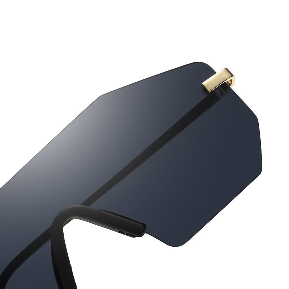 Cycling Glasseses Sports Sunglasses UV400 Protection Baseball Fishing Ski Running Go Unisex Polarized Rectangle Shape Sunglasses For Men & Women Retro Shape Mirror Frameless Glasses -Sunglasses- Melted Glam LLC