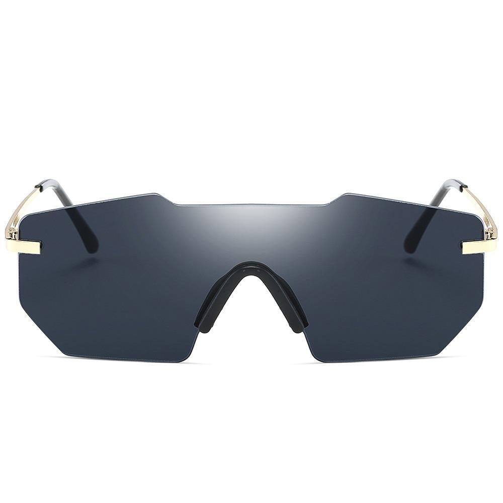 Cycling Glasseses Sports Sunglasses UV400 Protection Baseball Fishing Ski Running Go Unisex Polarized Rectangle Shape Sunglasses For Men & Women Retro Shape Mirror Frameless Glasses -Sunglasses- Melted Glam LLC