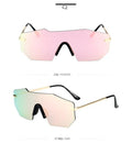Cycling Glasseses Sports Sunglasses UV400 Protection Baseball Fishing Ski Running Go Unisex Polarized Rectangle Shape Sunglasses For Men & Women Retro Shape Mirror Frameless Glasses -Sunglasses- Melted Glam LLC