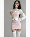 New pink Dress Sweater dress for teenage girl -Dress- Melted Glam LLC