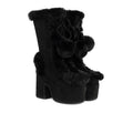 Women's Mid-Calf Chunky Heel Furry Boots – Suede Platform Winter Boots -Women's Shoes- Melted Glam LLC