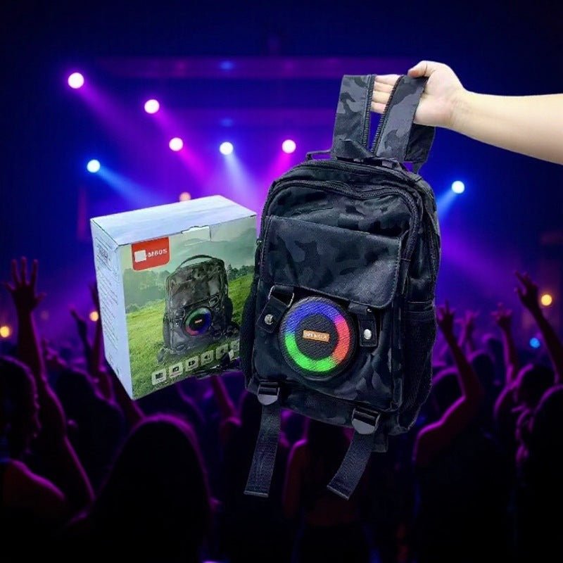 Bluetooth Speaker Backpack – Waterproof Rechargeable Outdoor Backpack with Built-In Speaker -Backpacks- Melted Glam LLC