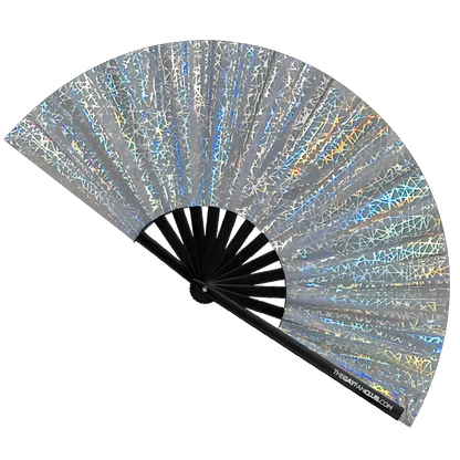 Discoteca Metallic Reflective Hand Fan