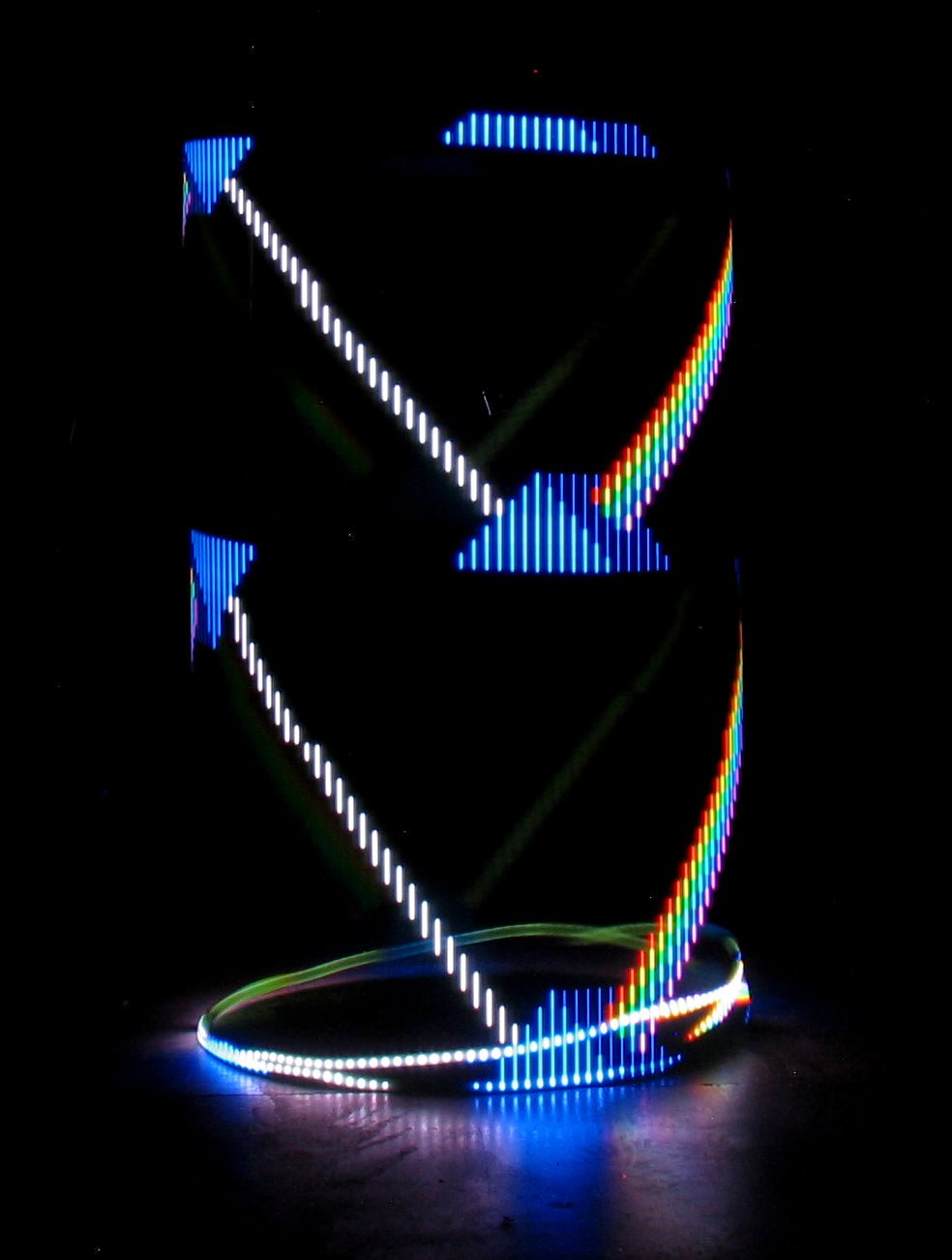 Ready to Ship Atomic V LED Hoops -LED Hoop- Melted Glam LLC