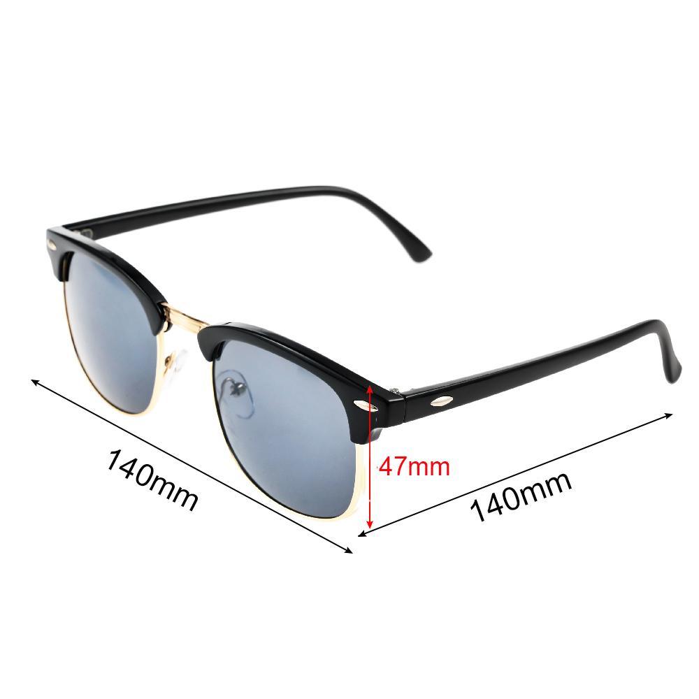 Polarized Semi-Rimless Unisex Man and Woman Classic Vintage Retro Sunglasses With U400 Protection Oculos De Sol Gafas -STS9NC17048CGD- Melted Glam LLC