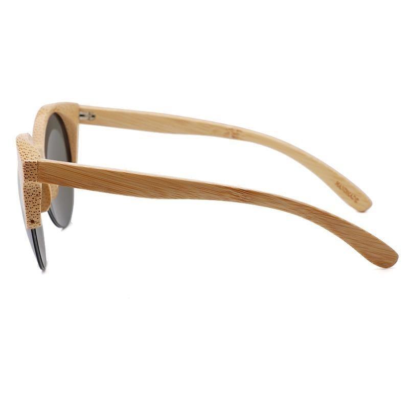 Elegant Wooden Design Classic Sunglasses Design Stylish Popular Wooden Sunglasses For Men & Women Round Bamboo Glasses Mirror Sun Glasses Retro Glasses -Sunglasses- Melted Glam LLC