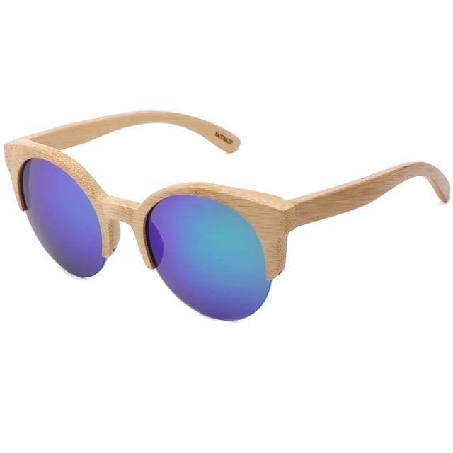 Elegant Wooden Design Classic Sunglasses Design Stylish Popular Wooden Sunglasses For Men & Women Round Bamboo Glasses Mirror Sun Glasses Retro Glasses -Sunglasses- Melted Glam LLC