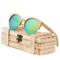 Elegant Wooden Design Classic Sunglasses Design Stylish Popular Wooden Sunglasses For Men & Women Round Bamboo Glasses Mirror Sun Glasses Retro Glasses -Sunglasses- Melted Glam LLC