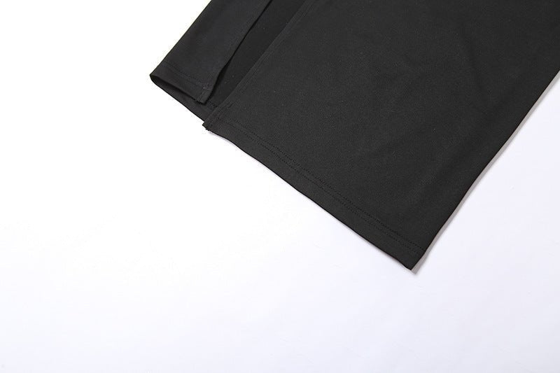 Back Mesh Pierced Air Quality Temperament Slit Dress -Dress- Melted Glam LLC