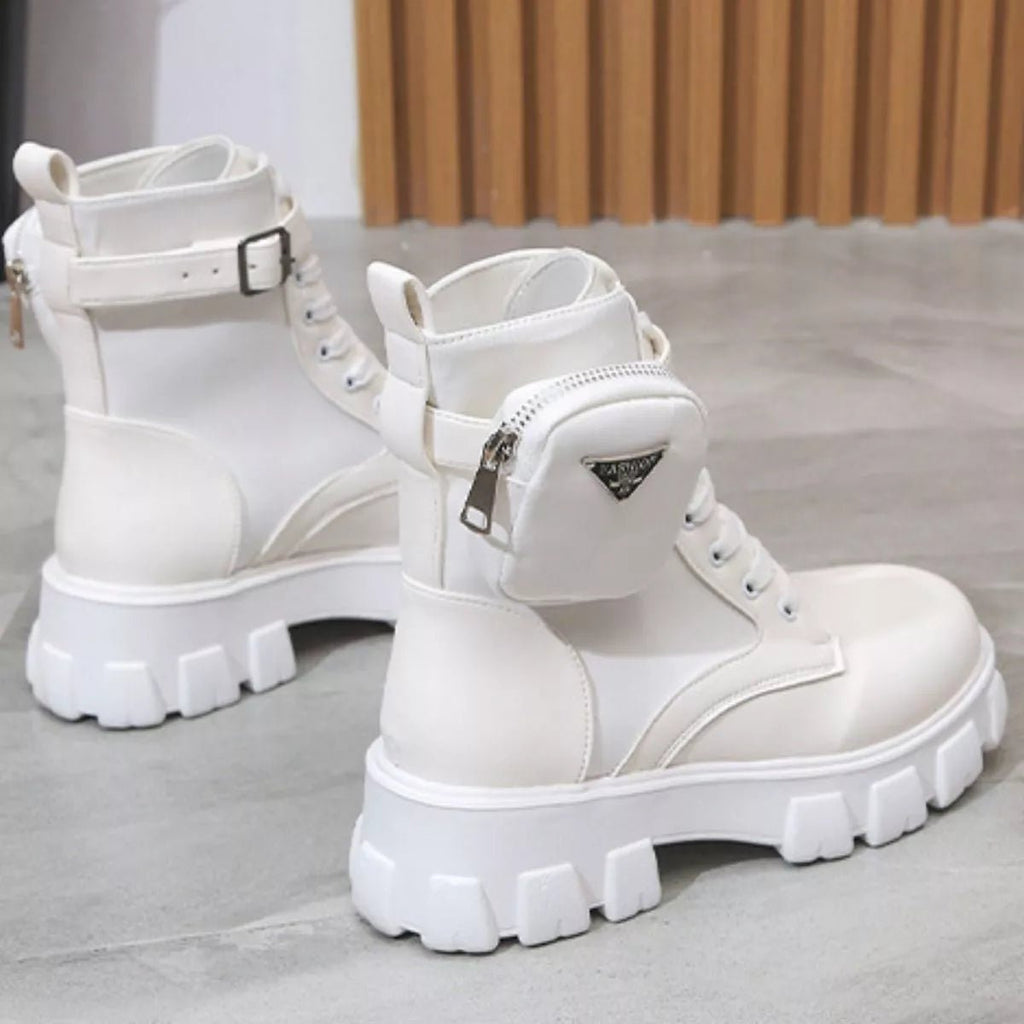 Lace Up Platform Ankle Boots -Platform Boots- Melted Glam LLC