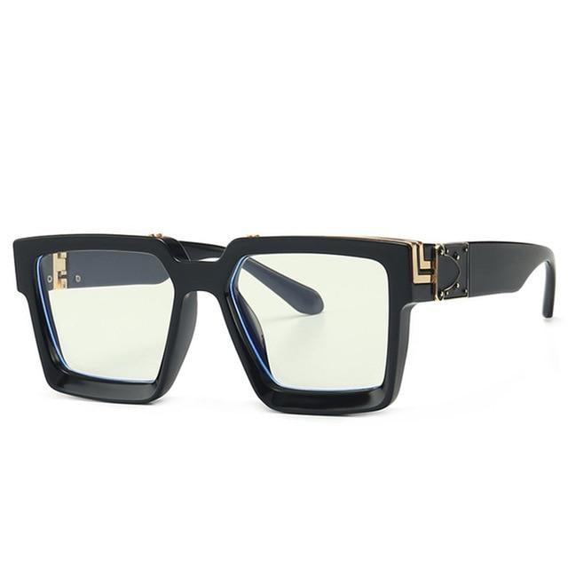 Fashion Black Design Stylish Sunglasses For Men & Women Square Shape Driving Eyewear Classic Luxury Style Sun Glasses For Men Women Anti Blue Light Sun Glasses For Summer -Sunglasses- Melted Glam LLC
