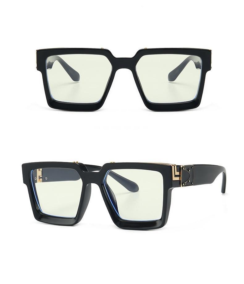 Fashion Black Design Stylish Sunglasses For Men & Women Square Shape Driving Eyewear Classic Luxury Style Sun Glasses For Men Women Anti Blue Light Sun Glasses For Summer -Sunglasses- Melted Glam LLC