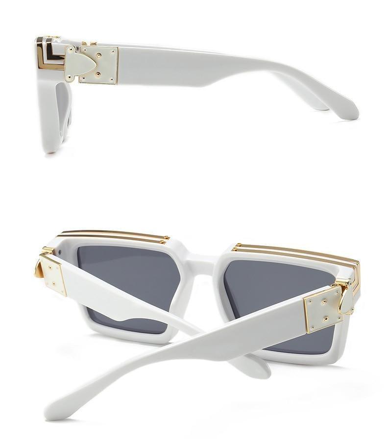 Fashion Black Design Stylish Sunglasses For Men & Women Square Shape Driving Eyewear Classic Luxury Style Sun Glasses For Men Women Anti Blue Light Sun Glasses For Summer -Sunglasses- Melted Glam LLC