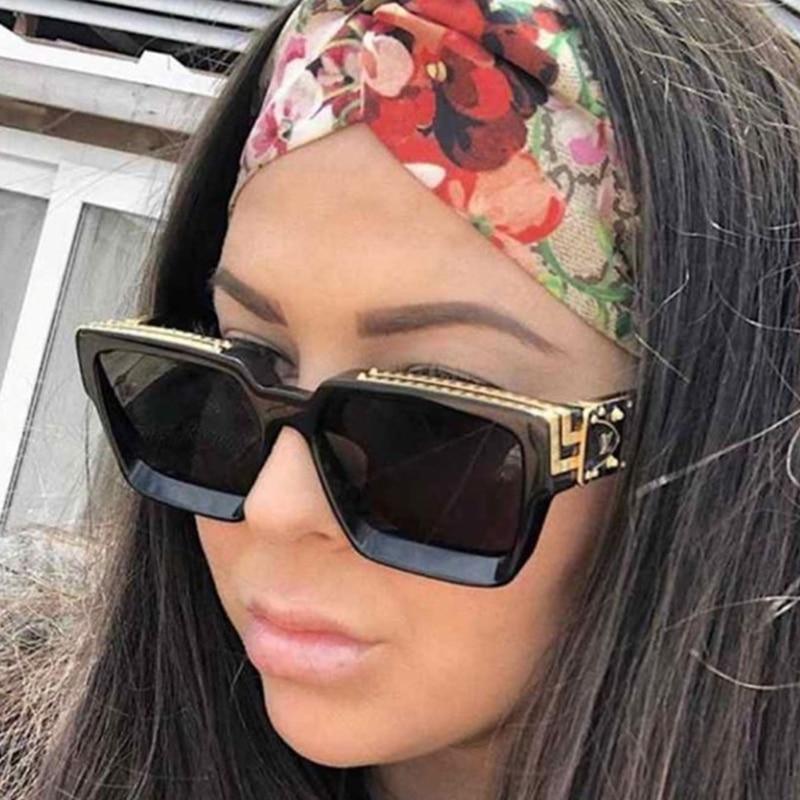 Fashion Black Design Stylish Sunglasses For Men & Women Square Shape Driving Eyewear Classic Luxury Style Sun Glasses For Men Women Anti Blue Light Sun Glasses For Summer -Sunglasses- Melted Glam LLC