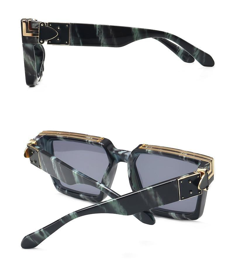Fashion Black Design Stylish Sunglasses For Men & Women Square Shape Driving Eyewear Classic Luxury Style Sun Glasses For Men Women Anti Blue Light Sun Glasses For Summer -Sunglasses- Melted Glam LLC