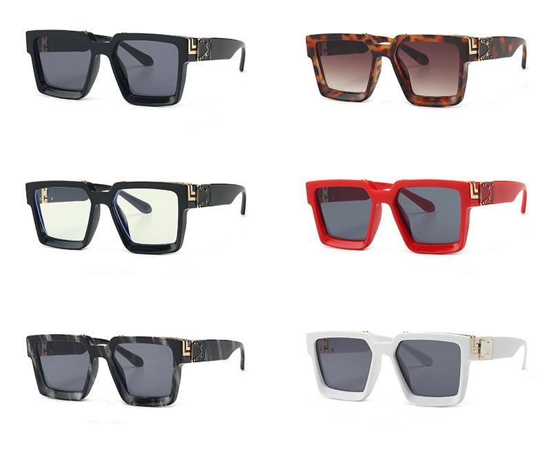 Fashion Black Design Stylish Sunglasses For Men & Women Square Shape Driving Eyewear Classic Luxury Style Sun Glasses For Men Women Anti Blue Light Sun Glasses For Summer -Sunglasses- Melted Glam LLC