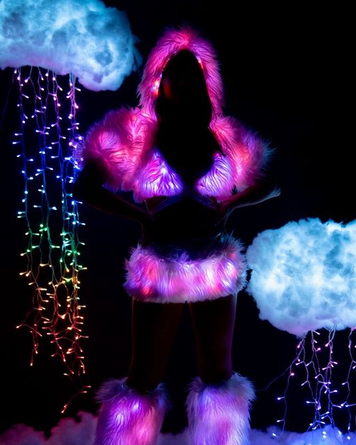 GlowFur Illuminated Light-Up Wrap Top - Melted Glam LLC