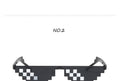 Funny Mosaic Sunglasses For Women New Elegant Vintage Small Frame Glasses For Lady New Retro Shape Metal Design Sunglasses, Men Women Glass 8 Bit Pixel Mosaic Glasses Photo Props Unisex Sunglass -Sunglasses- Melted Glam LLC