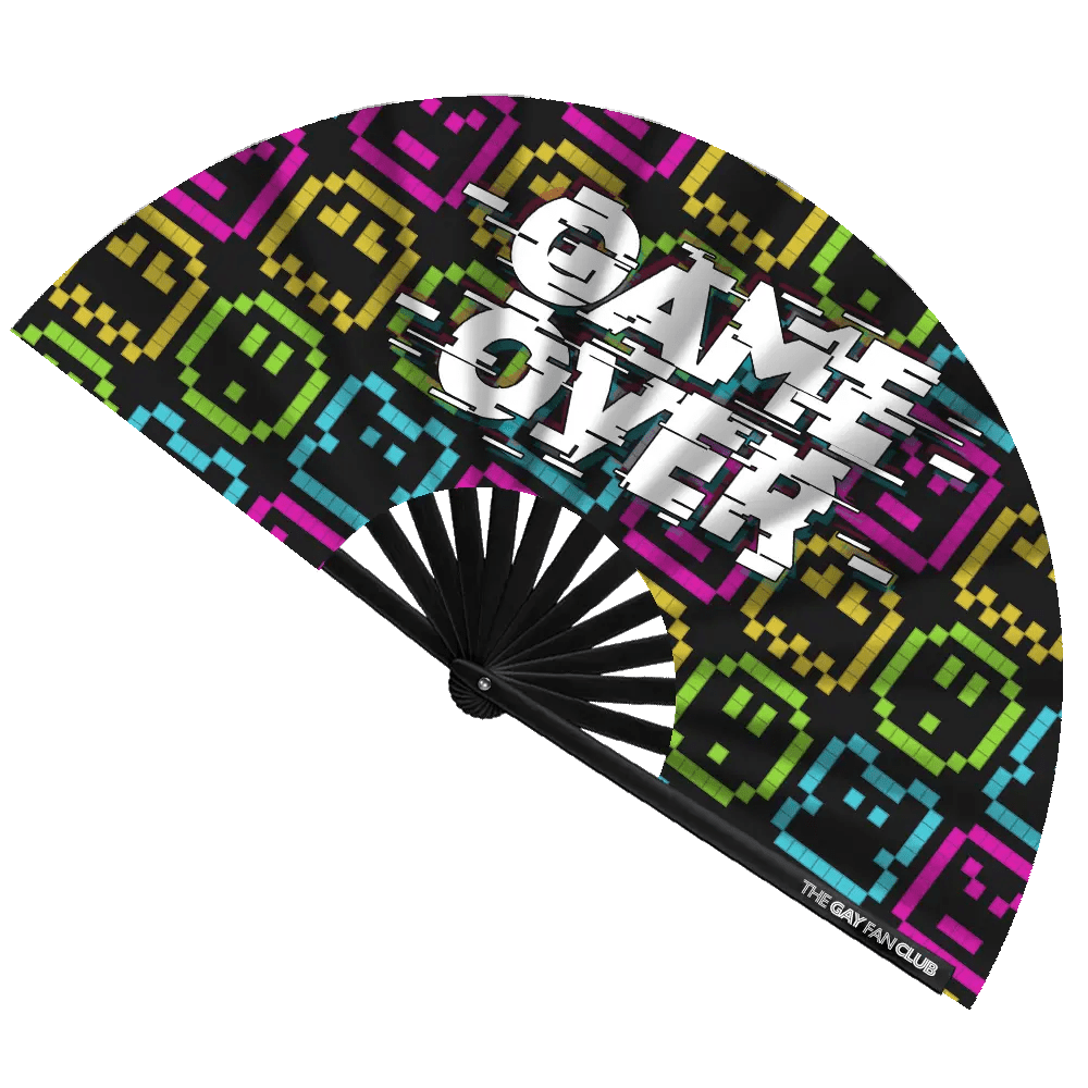 Game Over Fan (UV) -Hand Fan- Melted Glam LLC