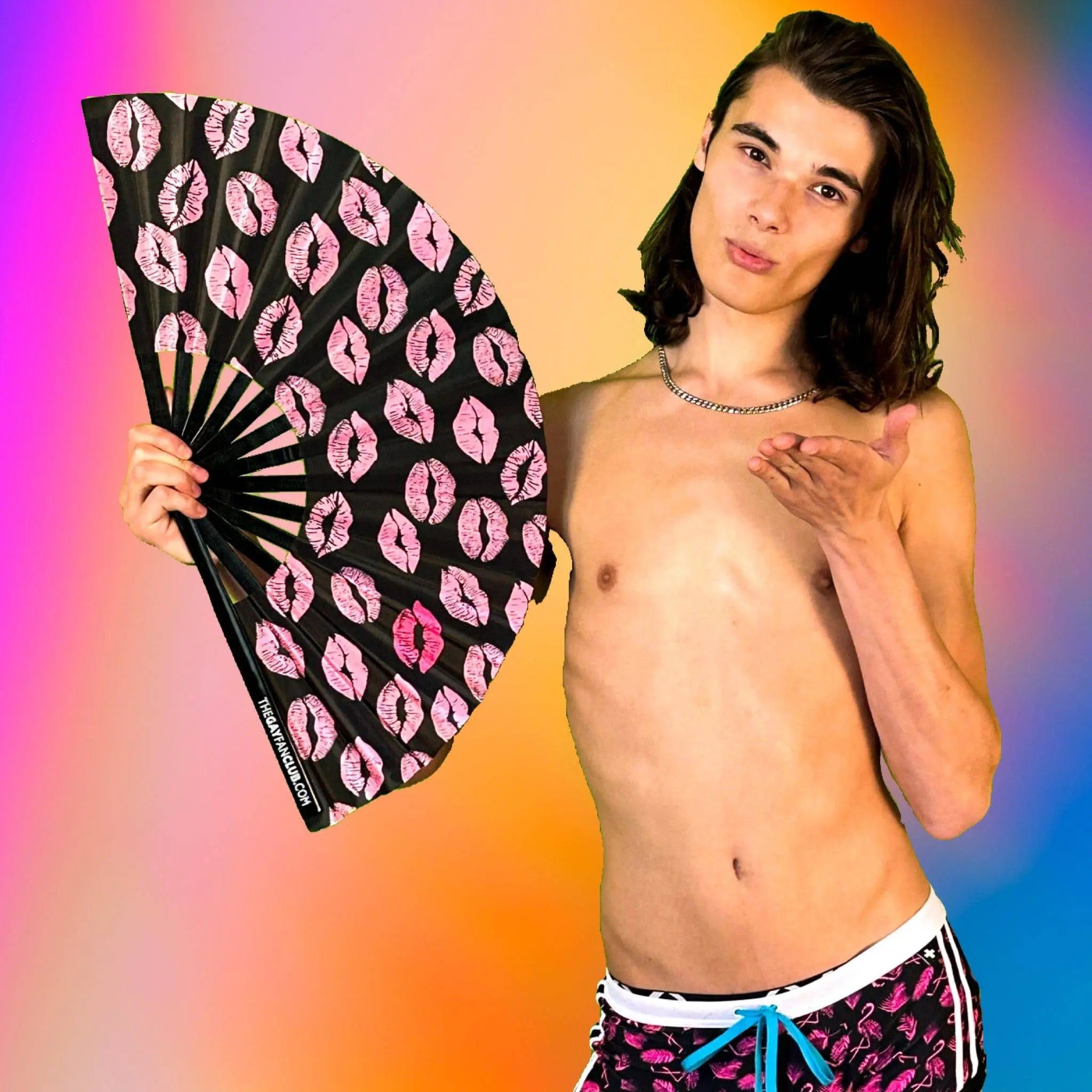 Kiss Me Fan -Hand Fan- Melted Glam LLC