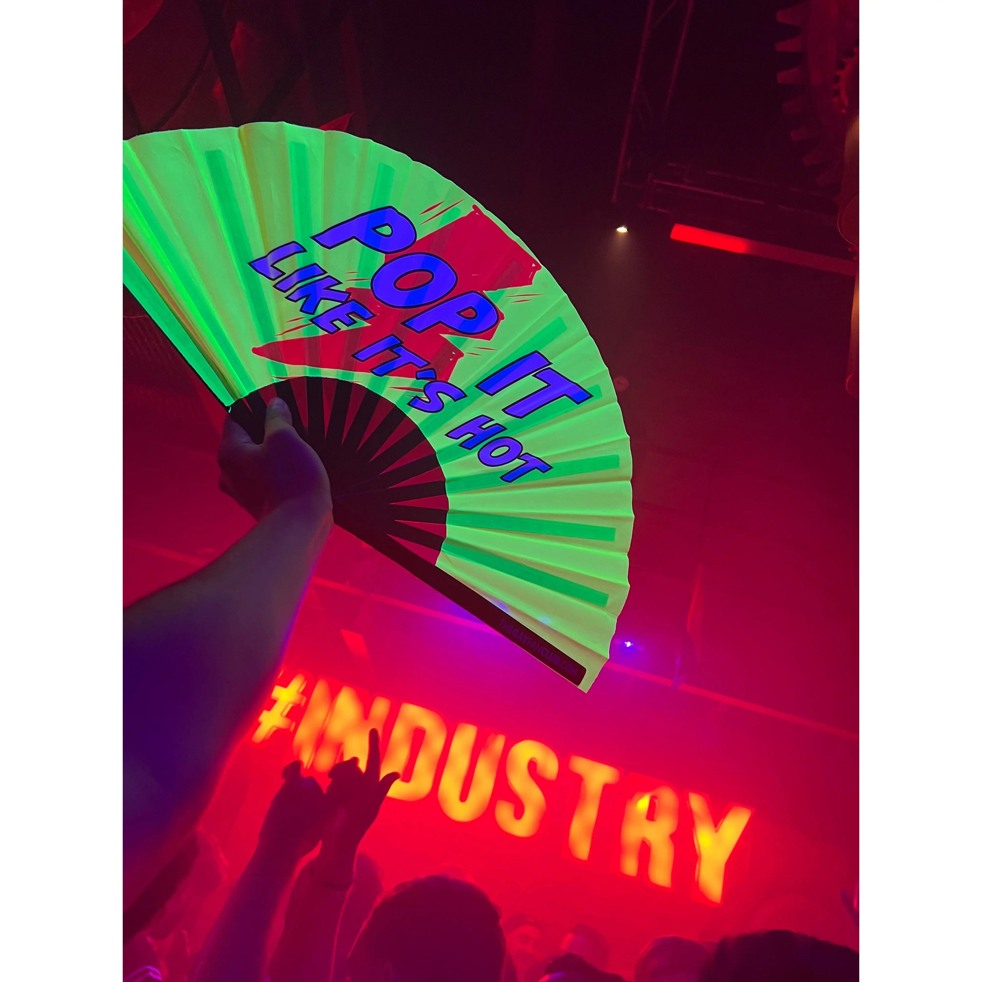 Poppers Fan (UV) -Hand Fan- Melted Glam LLC