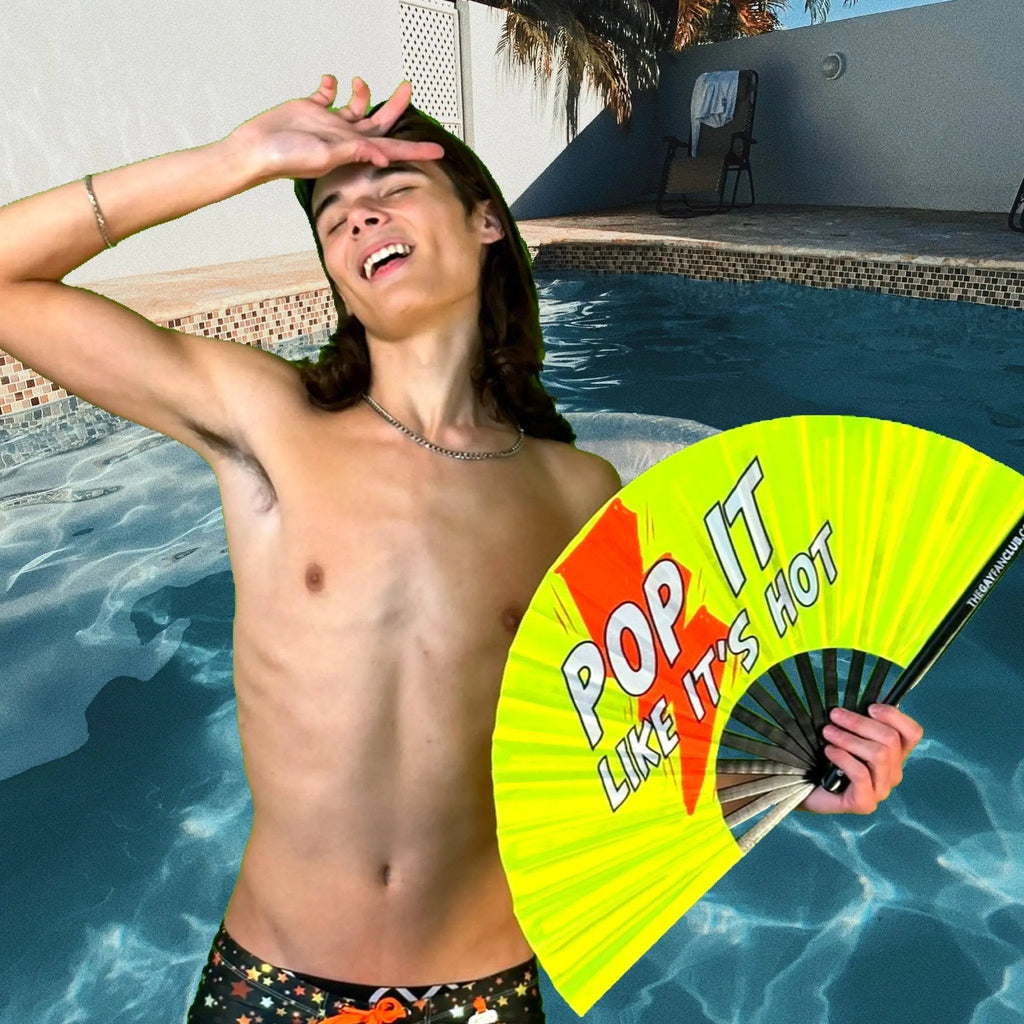 Poppers Fan (UV) -Hand Fan- Melted Glam LLC