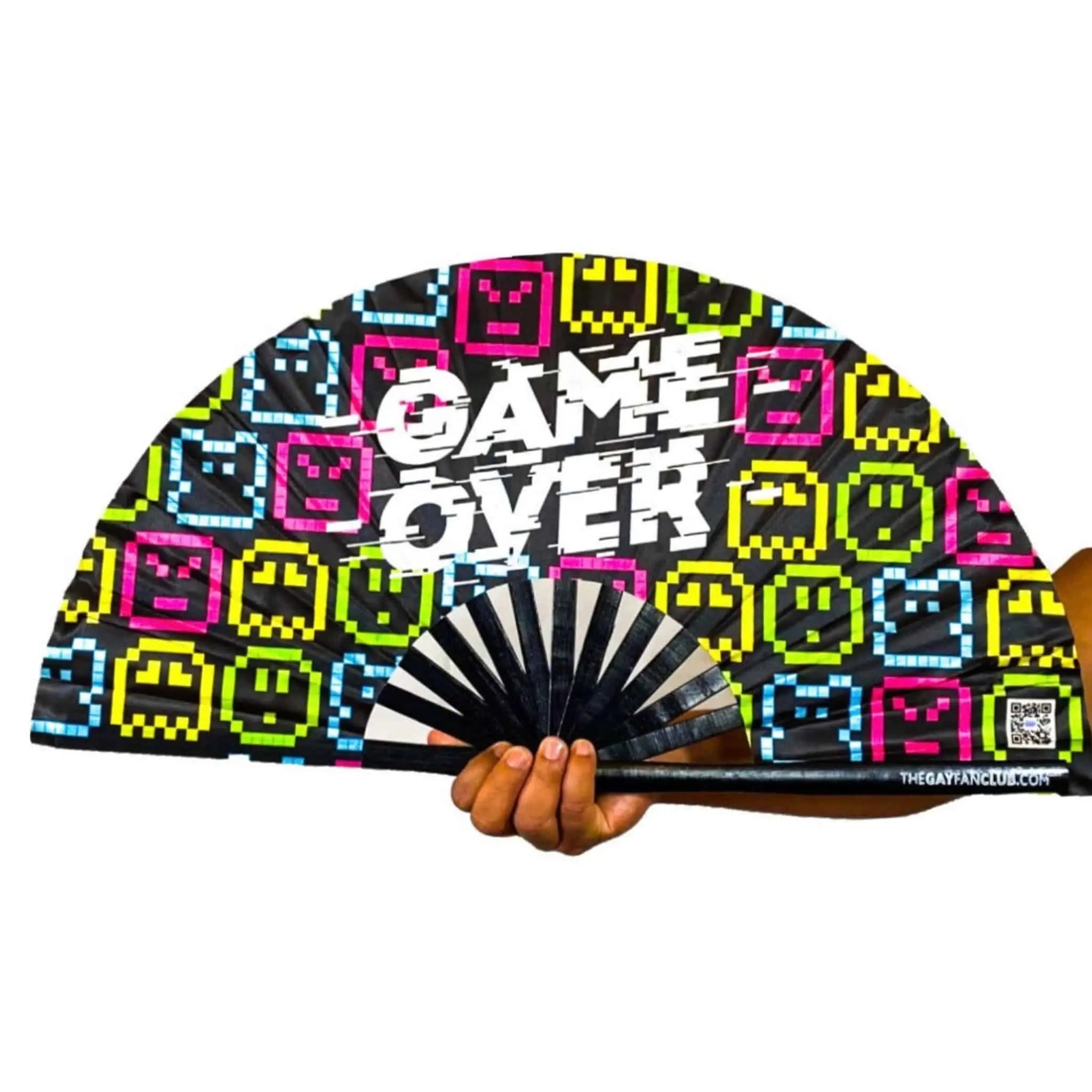 Game Over Fan (UV) -Hand Fan- Melted Glam LLC