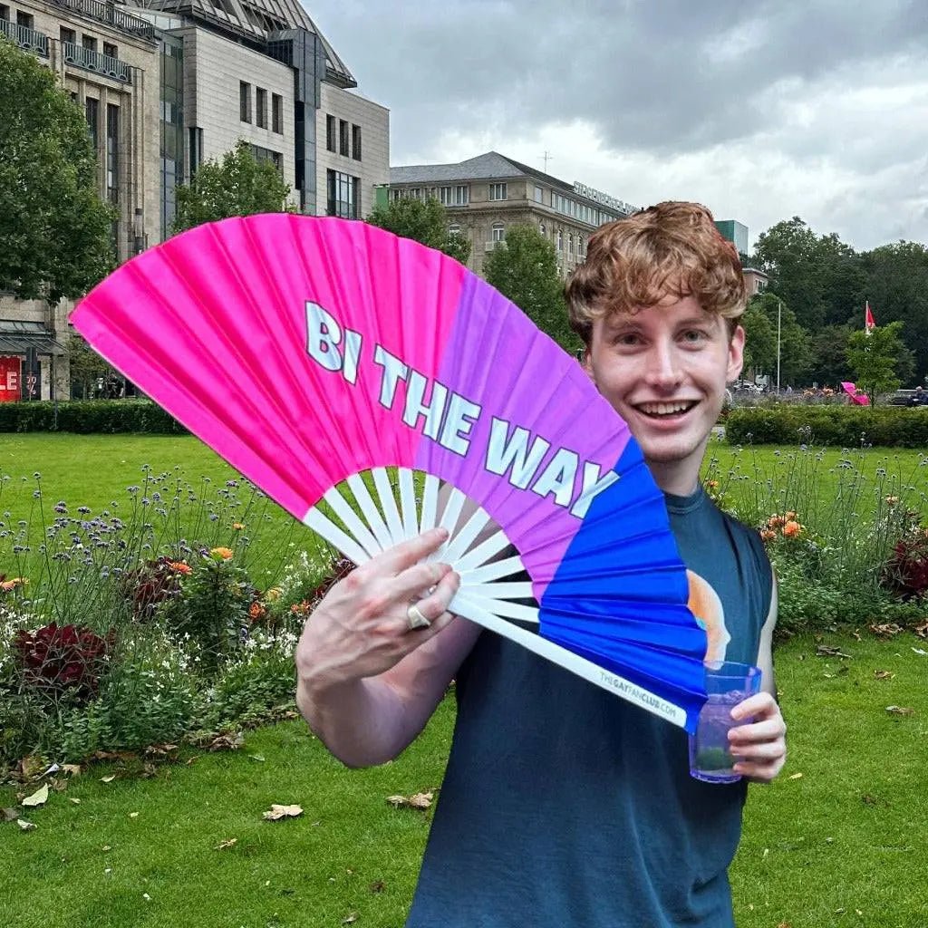 Bi the Way Fan -Hand Fan- Melted Glam LLC